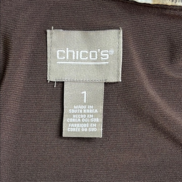 Chico's Brown Asymmetrical Jayma Poncho in Desert Animal Beige, size medium - Picture 3 of 15